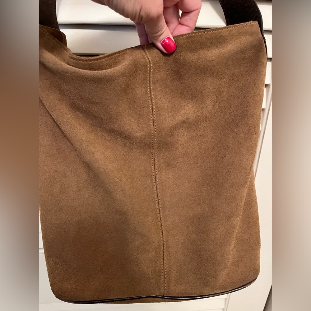 Banana Republic Brown Suede Bucket Bag